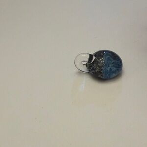 Blue and Black Glass Pendant